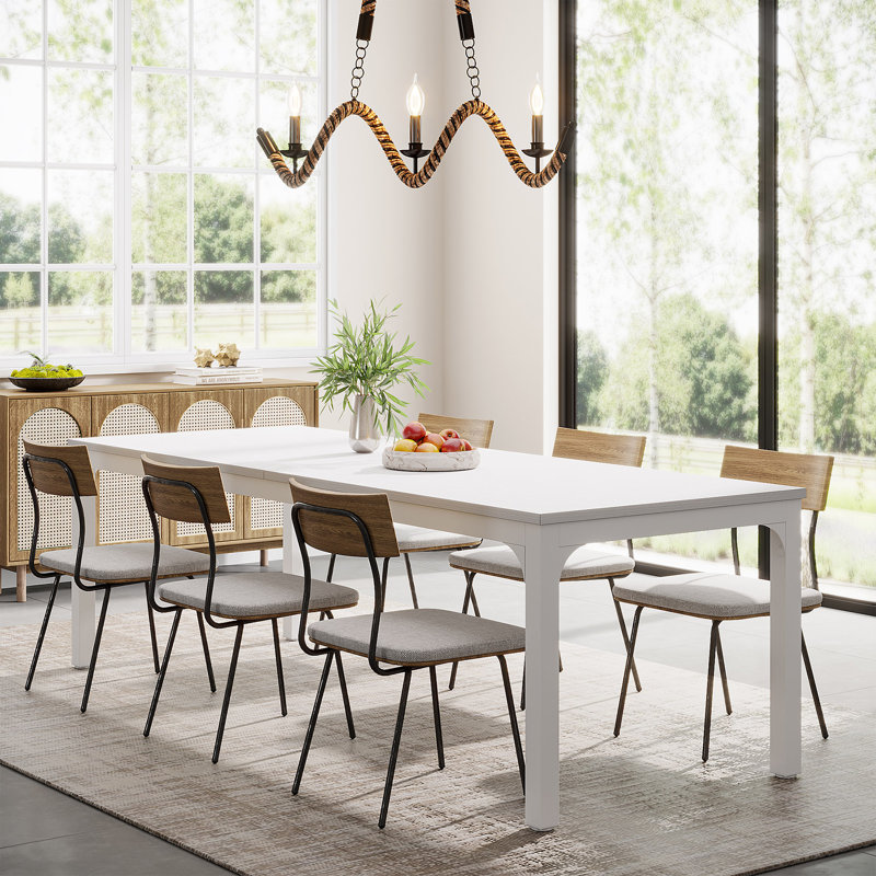 Long rectangle dining table discount